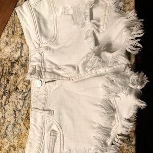 Guess white shorts